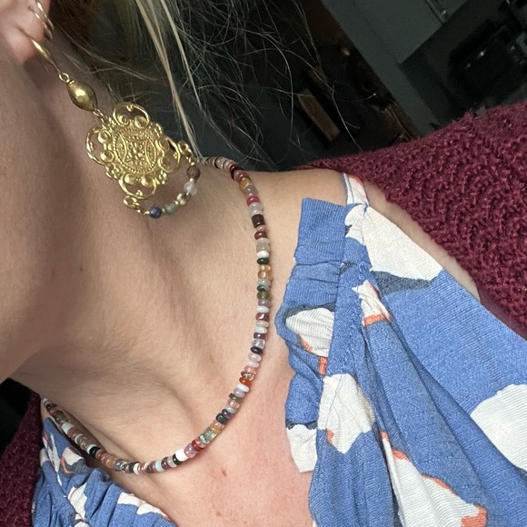 Handmade mixed gemstone earrings - Picture 7 of 7